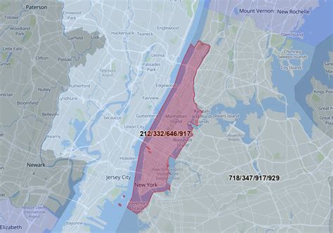 Area codes 212, 646, and 332 .